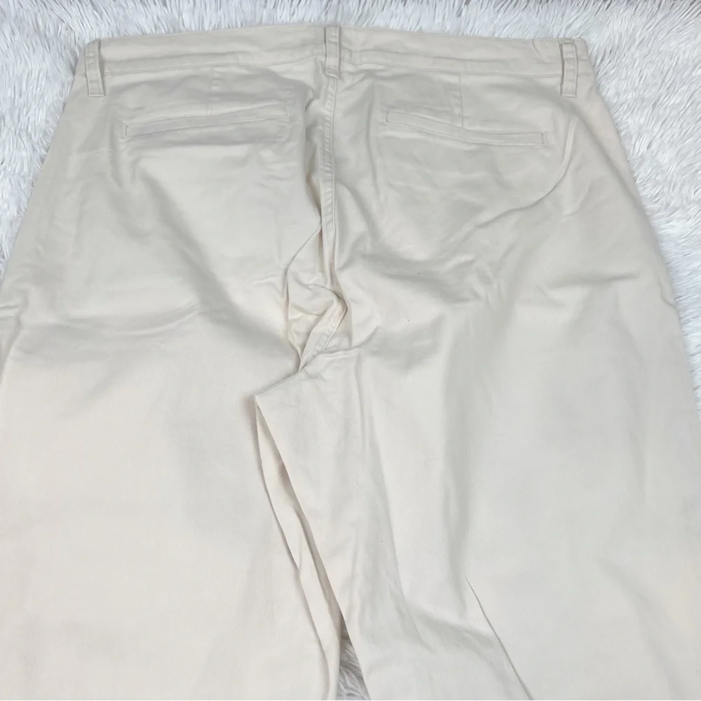J Crew New high rise Vintage slim-straight stretch chino pant Mountain white